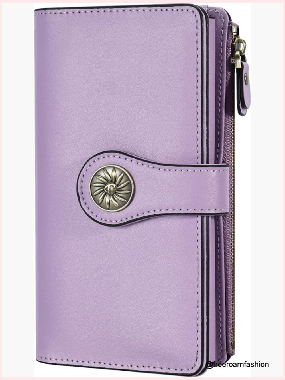 RFID Blocking Trifold Wallet Large Capacity Credit Card Holder Travel Purse